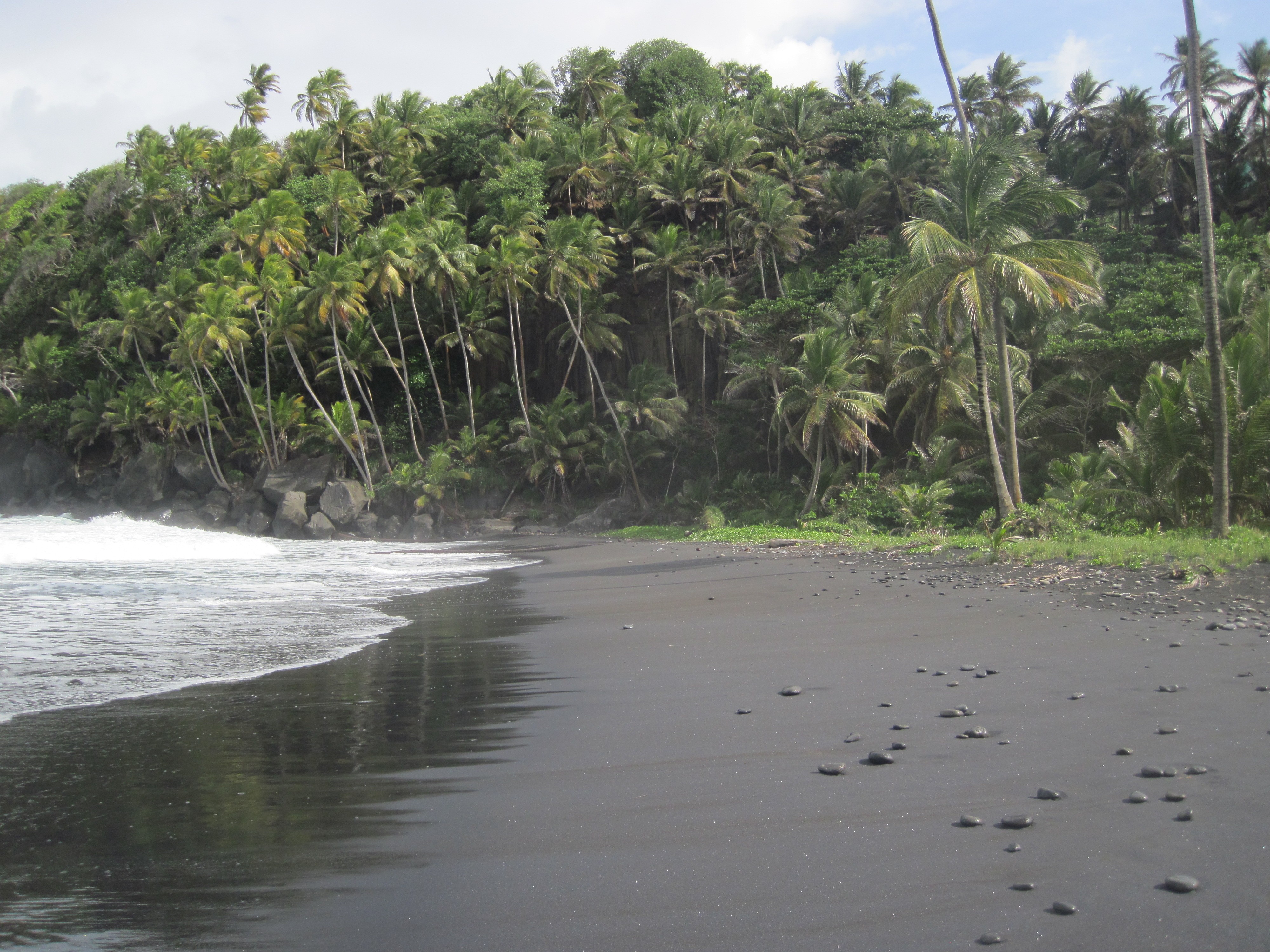 Black sand beach